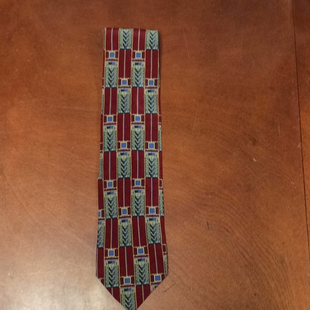 Boxelder “Tree of life window” design silk tie